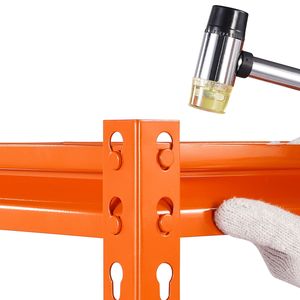 Scaffalatura Industriale in Metallo a 4 Ripiani, Capacità 1134 kg, 51 cm Profondità x 102 cm Larghezza x 152 cm Altezza, Regolabile per Garage - Product Image 5