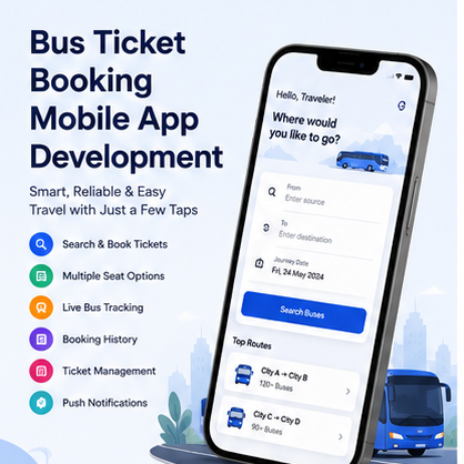 Smart Bus Ticket Booking Mobile App Live Seat Availability Route Tracking Reservation Travel Stock Multi-language MAC/Linux