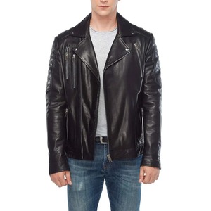 <b>Leather</b> <b>Jacket</b> for <b>Men</b> Premium Soft Finish Durable Modern Classic Winter Fashion Outerwear Front Logo Custom Colors - Product Image 5