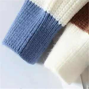 Pull en laine tricoté 240g sans logo pour homme, style décontracté chaud pour l'hiver, avec patchwork anti-boulochage personnalisé par trois fabricants OEM internationaux - Product Image 1