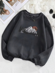 Sudaderas con capucha para mujer, sudaderas con estampado profesional de bosques y montañas, sudadera suave Harajuku para mujer, ropa cálida a la moda, sudadera holgada - Product Image 2