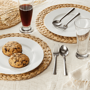 Napperons ronds napperons tissés en jacinthe chargeurs en osier napperon pour la décoration noir marron naturel - Product Image 4