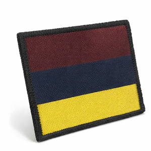 Parche Tejido Estilo DZ del Regimiento Médico de Asistencia Táctica 16 – Insignia de Paracaídas Marrón, Azul y Amarillo - Product Image 2