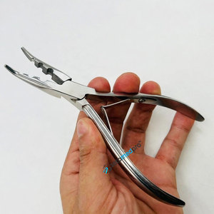 Curved 3 Hole Stainless Steel Pliers for Hair Extensions Clip-in Single Weft Custom <b>Engraved</b> Logo Hair Extension <b>Tools</b> - Product Image 1