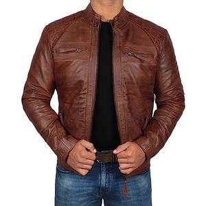 100% cuir véritable dernière conception hommes mode veste personnalisée lâche mode hommes veste en cuir - Product Image 3