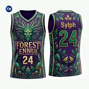 เสื้อบาสเก็ตบอล พิมพ์ลายเต็มตัว 100% ชื่อทีมแบบกำหนดเอง โพลีเอสเตอร์ แห้งเร็ว ไร้แขน ระบายอากาศได้ดี ชื่อผู้เล่น หมายเลขทีม - Product Image 2