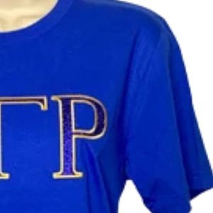Camiseta Personalizada con Bordado de Sigma Gamma Rho, Camiseta Brillante con Gráficos para Mujer, Manga Corta, Cuello Redondo, Moda de Hermandad Griega - Product Image 5