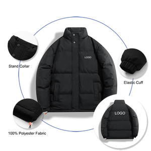 Unisex Winter Custom Logo Puffer <b>Coat</b> Simply Style Winter Thick Warm <b>Coat</b> With Polyester Filled Bubble <b>Coat</b> - Product Image 3
