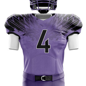 เสื้อเจอร์ซีย์อเมริกันฟุตบอลแขนสั้นคอวีผ้าโพลีเอสเตอร์พิมพ์ลายดิจิทัลระบายอากาศได้ดี คุณภาพสูง ป้องกันแบคทีเรีย สำหรับผู้ชาย - Product Image 5