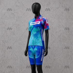 Conjunto de Jersey y Culotte de Ciclismo Unisex Personalizado, Transpirable, con Estampado por Transferencia de Calor, Uniforme Deportivo para Equipo - Product Image 1