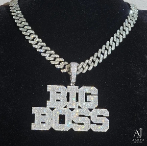Collar con Colgante de Letra o Número Personalizado con Moissanita, Cadena de Plata 925, Joyería Hip Hop con Nombre, Regalo, Certificado por Terceros AARVA - Product Image 3