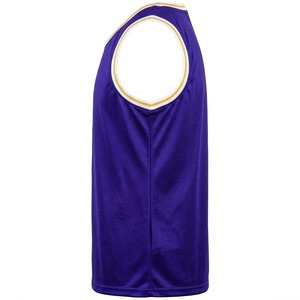 Camiseta de Baloncesto Personalizada Morada para Hombre, Sin Mangas, Absorbente de Humedad, para Todas las Temporadas, Ropa Deportiva para Adultos, Transpirable, con Estampado Sublimado - Product Image 6