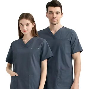 Conjunto de Uniformes Médicos Elásticos de la Mejor Calidad para Mujer, Uniformes de Hospital para Adultos, Poliéster, Rayón, Spandex - Product Image 2