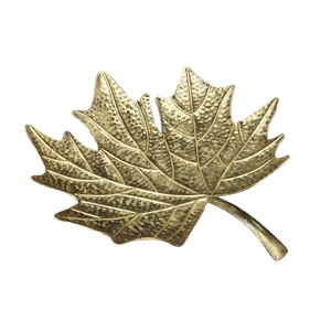 Assiette décorative en métal en forme de feuille, motif végétal gravé à la main, style vintage, plateaux de service pour aliments et en-cas - Product Image 4