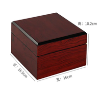 Boîte cadeau de luxe en velours personnalisée pour montre, avec doublure en éponge, finition mate, style simple, emballage rigide carré pour bijoux