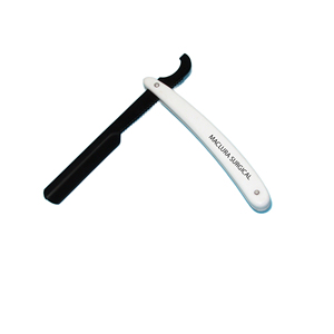 Navajas de afeitar turcas desechables de 6 pulgadas con mango de plástico ABS blanco, suministros de barbería y salón, navajas de media hoja al por mayor - Product Image 1