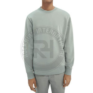 Sudaderas de Cuello Redondo al por Mayor de Fábrica, de Alta Calidad, con Logotipo Personalizado, de Algodón Pesado, Lisas, de Verano, 100% Algodón, con Hombros Caídos, sin Estampado - Product Image 1