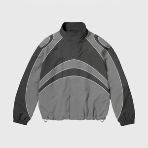 Custom Logo <b>Nylon</b> Windbreaker Tracksuit Men Lightweight Reflective Baggy 2 Piece Streetwear <b>Jogger</b> Set OEM Manufacturer Low MOQ - Product Image 2