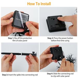 2 Pezzi di Luci Solari a LED con 50 Perline a Forma di Fiore di Ciliegio, Stringa di Luci Fatate - Product Image 6