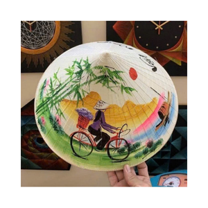 Casquette ajustable artisanale vietnamienne en feuilles de palmier naturelles, idéale pour les voyages, la décoration extérieure, les souvenirs, la plage, le jardinage, unisexe, style asiatique - Product Image 2