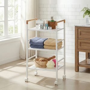 Black friday OEM vente en gros Taiwan fabricant de meubles de stockage bricolage ménage bambou cuisine stockage étagères avec roues - Product Image 2