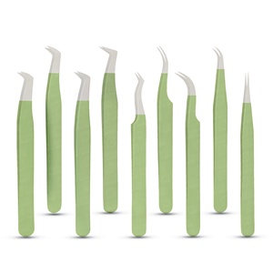 Les pinces à extensions de cils de couleur unique et à angles variés sont les meilleures pour la pose et l'épilation, offrant un meilleur résultat et une sécurité accrue. - Product Image 1