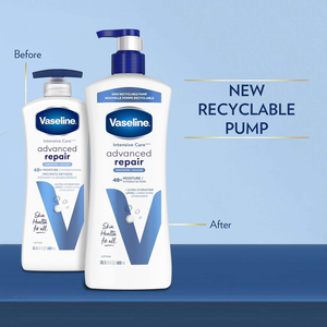 For Vaseline Intensive Care Unscented Advanced Repair Body Lotion Ultra-Hydrating Lipids Extremely Dry Skin <b>Face</b> 20.3 oz Pack 3 - Product Image 4