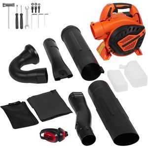 Soffiatore per Foglie Portatile a 2 Tempi 26CC con Serbatoio Carburante, 2 in 1 Soffiatore e Aspiratore, Volume d'Aria 425CFM, Velocità 156MPH, Alimentazione a Benzina 21V per la Cura del Prato - Product Image 1