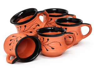 SwamiG TradeX Stocked Handcrafted Natural Clay Glazed Portable Country Style Heat-Resisting Eco-Friendly Food Coffee <b>Tea</b> <b>Set</b> - Product Image 2