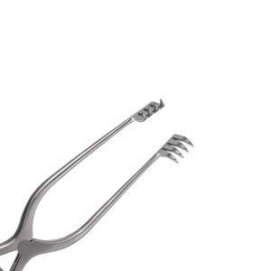เครื่องมือถ่างไขสันหลัง Adson Cerebellar Retractor แบบ 4 ง่าม ทำจากเหล็กกล้าไร้สนิม ชนิดยึดติดเอง สำหรับศัลยกรรมประสาทและหนังศีรษะ รุ่น DC-S-9 ได้รับการรับรองมาตรฐาน CE ระดับ Class I - Product Image 2