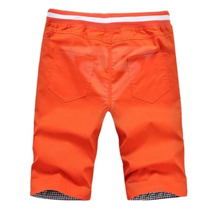 Nueva tendencia naranja 100% algodón pantalones cortos de verano hombres Casual cómodo pantalones cortos cintura elástica pantalones cortos para hombres - Product Image 2