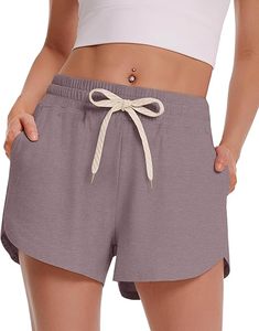 Shorts de sport décontractés pour femmes, taille haute, doux, respirants, pour la course, l'entraînement, le yoga et la détente, parfaits pour l'été - Product Image 6