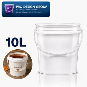 10L Food Grade Plastic <b>Bucket</b> <b>with</b> Flat <b>Lid</b> for Maple Syrup Packaging and Storage, ISO 9001 Manufacturer - Product Image 1