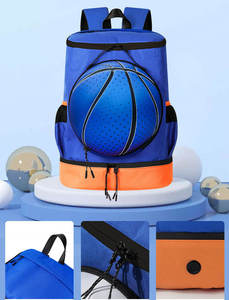 Wholesale Multi-Functional Soft <b>Foldable</b> Large Capacity Football Basketball <b>Backpack</b> Zipper Closure Sports Training Equipment - Product Image 3