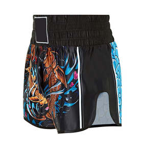 Men's MMA Grappling BJJ Martial Arts Shorts Sublimated Print Spandex/<b>Polyester</b> Breathable 300g Fabric <b>Boxer</b> Shorts for Fight - Product Image 2