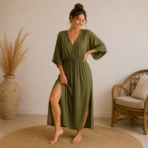 Conjunto de Ropa de Casa para Mujer, Corte Holgado, Poliéster Viscosa, Cómodo, Suave, Transpirable, Certificado OEKOTEX - Product Image 1
