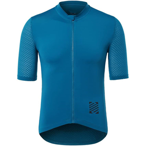 Ensemble de maillots de cyclisme respirants, personnalisés, nouveau design, extensibles, en Spandex/Polyester 160g, séchage rapide, manches courtes, avec bretelles, pour équipe - Product Image 1