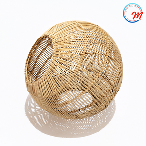 Lámpara Colgante de Ratán Tejida a Mano, Estilo Contemporáneo, Ecológica, Redonda, Acabado Natural, Decoración Interior para el Hogar - Product Image 3