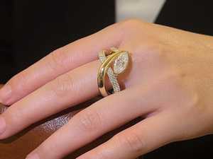 Anillo de lujo con dos bandas cruzadas y diamante marquise de 1.02 CT cultivado en laboratorio para mujer, oro sólido de 14K, joyería para boda o fiesta para novias. - Product Image 2