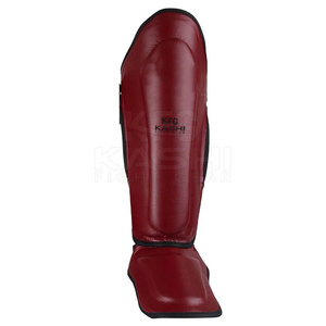 Protège-tibias légers en cuir PU avec mousse absorbante haute performance, surface respirante et sangles réglables pour le confort des boxeurs adultes - Product Image 2