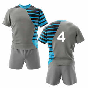 Maillots et shorts de rugby personnalisés, haute qualité, respirants, pour sports de plein air, avec logo personnalisé, faible quantité minimum de commande (MOQ), pour hommes et femmes. - Product Image 1