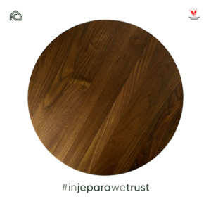 Table d'appoint ronde en teck massif moderne, table d'appoint minimaliste en bois pour appartement, salon, chambre, hôtel - Product Image 4