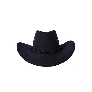 <b>Brown</b> Leather Adjustable Dundee Cowboy Hat with Pattern for Winter Outdoor Traveling Safari Unisex Wholesale - Product Image 4