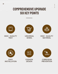 Carrito de Peluquería de Acero Inoxidable Moderno, Resistente al Calor, de Altura Ajustable, con 4 Ruedas, para Herramientas de Peluquería y Belleza - Product Image 5