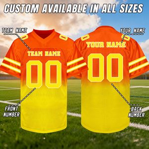 Maillot de football américain streetwear rétro coupe ample en mesh imprimé par sublimation, style décontracté pour équipe, coupe oversize - Product Image 6