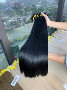 Meilleure vente 100% vierge vietnamienne extensions de cheveux crus naturel droit foncé en vrac produit de beauté pour les femmes - Product Image 4