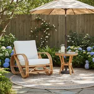 Sillas de Comedor de Ratán de Lujo, Diseño Moderno, Juego de Sillas de Mimbre Natural Hechas a Mano para Villa, Resort, Hotel, Uso Interior y Exterior - Product Image 1