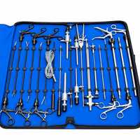 Kit d'instruments laparoscopiques de qualité supérieure, ensemble chirurgical, ensemble à intervention minimale invasive avec trocart, pinces, porte-aiguilles, ciseaux, outils