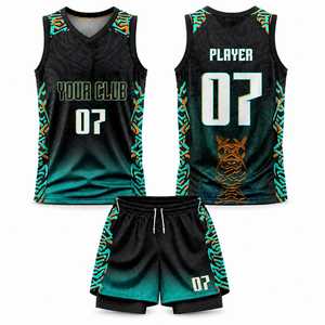 Conjunto de Camiseta y Pantalones Cortos de Baloncesto Transpirables y que Absorben la Humedad, Uniforme Sublimado, Fabricación OEM, Primera Calidad - Product Image 1