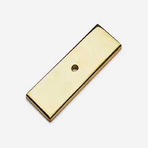 Poignée de meuble rectangulaire classique en laiton poli non laqué, design moderne et durable, pour porte de cuisine ou de placard - Product Image 4